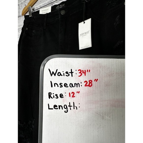 Judy Blue Size 15 / 32 Black High Rise Boyfriend Jeans Distressed JB82161BK NEW - Picture 6 of 6
